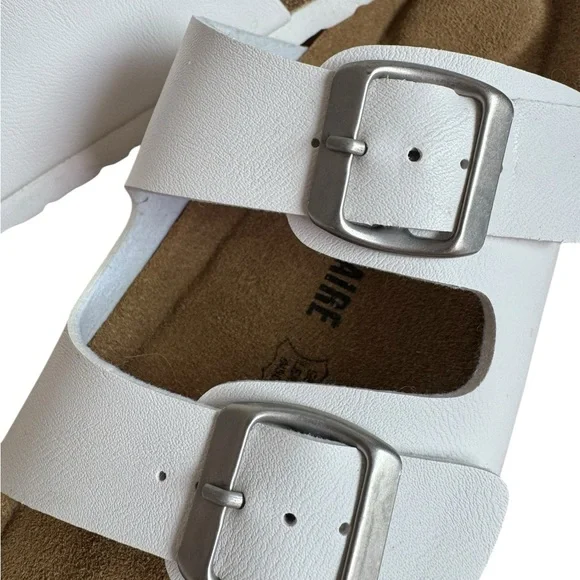 Cushionaire Lane Cork Footbed White Sandals Birkenstock Style Women’s 7 - Picture 3 of 11